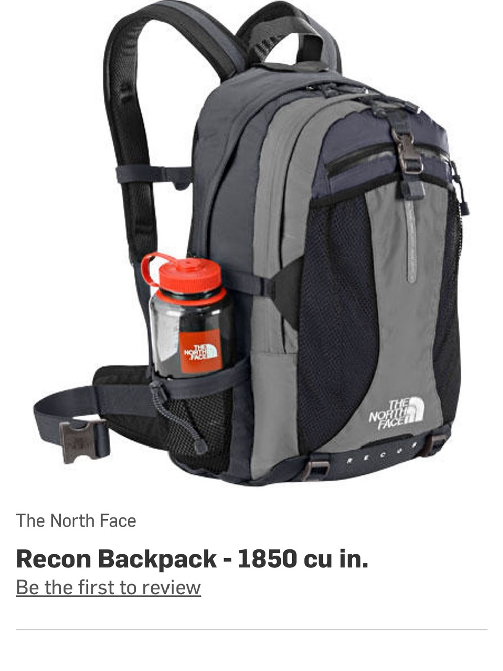 The North Face Recon Backpack in Gray and Black - Picture 6 of 6